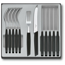 Набір кухонний Victorinox Swiss Modern Table Set (6 ножів tomato, 6 виделок), Чорний