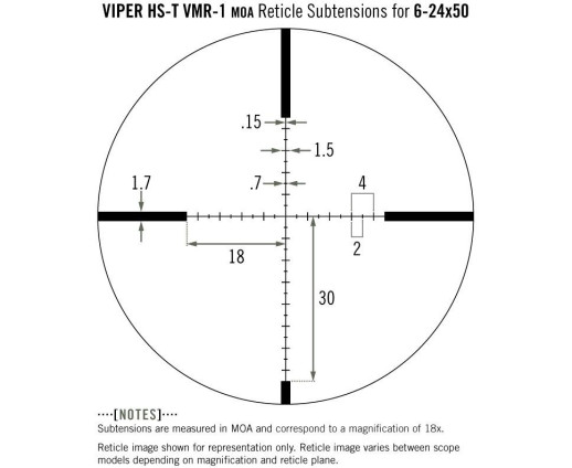 Приціл оптичний Vortex Viper HS-T 6-24x50 (VMR-1 MOA) (VHS-4325)