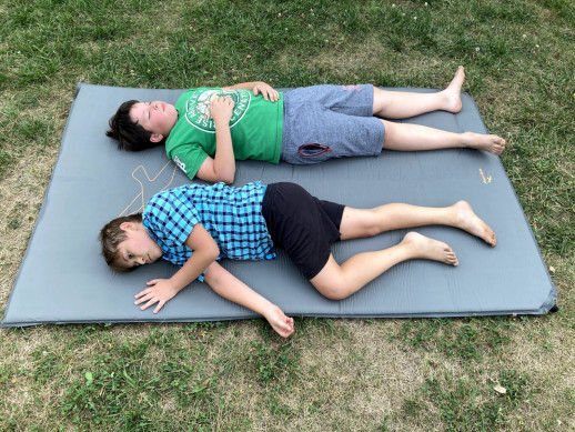 Килимок туристичний Easy Camp Self-inflating Siesta Mat Double 5 cm Grey (300058)