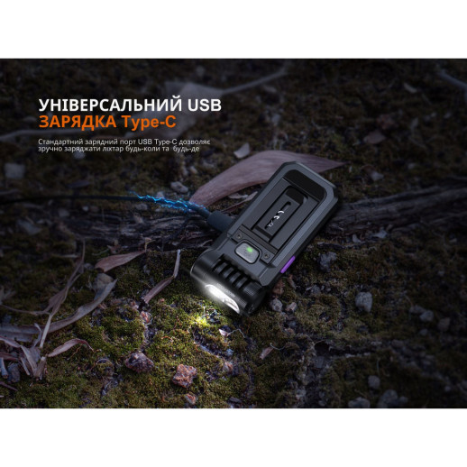 Ліхтар ручний Fenix SW05R-UV LED чорний