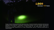 Ручний ліхтар Fenix LD09 Cree XP-E2 LED, сірий, 220 люмен