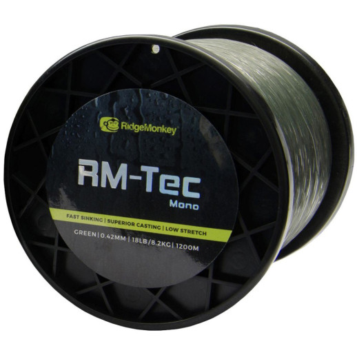 Волосінь RidgeMonkey RM-Tec Mono 1200m 0.35mm 12lb/5.4kg Green