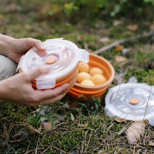 Контейнер Tribe Bowl Container 800 мл силіконовий T-FF-0046, ocher