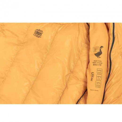Спальник Пуховий Turbat ULTAR Dark Cheddar - 185 см - помаранчевий