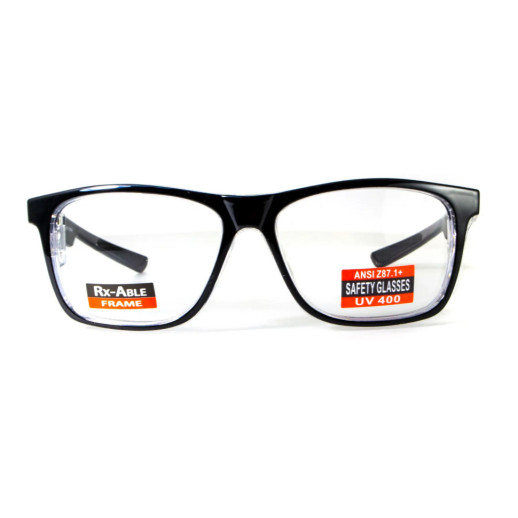 Окуляри під діоптрії Global Vision rx-t Crystal Black (rx-able) (clear), прозорий в двокольорової оправі