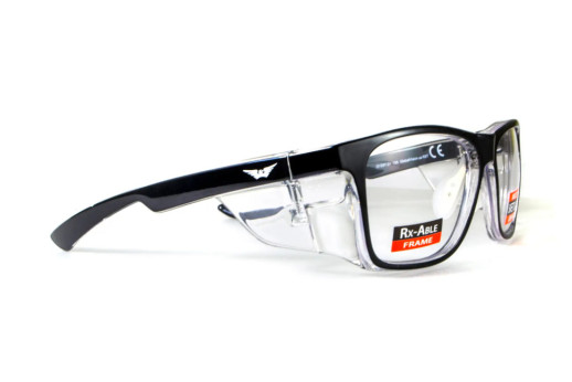Окуляри під діоптрії Global Vision rx-t Crystal Black (rx-able) (clear), прозорий в двокольорової оправі