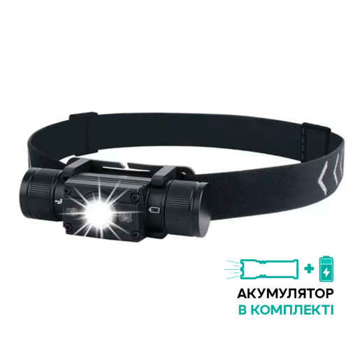 Ліхтар налобний Wurkkos HP300 USB-C Rechargeable 18650 із білим світлом, чорний (відкрита/пошкоджена упаковка)