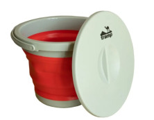Відро Tramp складне силіконове з кришкою 5л red