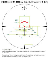 Приціл Vortex Strike Eagle 1-8x24, FFP, марка EBR-8 з підсв., труба 30мм.
