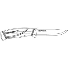 Ніж Morakniv Companion BlackBlade, нержавіюча сталь, чорний клинок, 12553