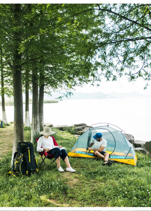 Крісло складане Naturehike YL04 NH18X004-Y, 600D Oxford / сталь, жовтий (погнута ніжка)