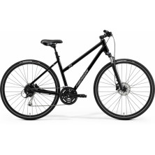 Велосипед Merida 2021 crossway 100 l (l) (55l) глянцевий чорний (матовий сріблястий)