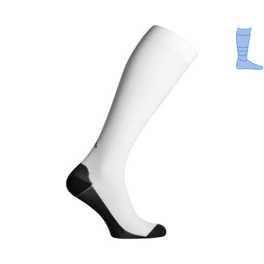 Компресійні гольфи захисні літні Protector LongDry+ чорно-білі L 44-47