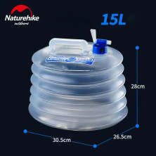 Складна каністра для води Naturehike РЕ 15 л transparent (NH14S002-T)