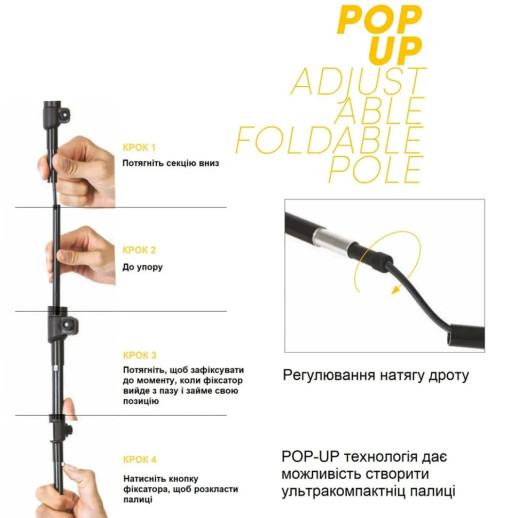 Палиці трекінгові Vipole Approach Long Carbon 130 DLX (S25 42)