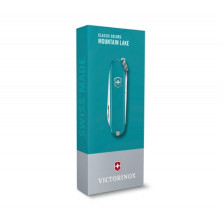 Класичний ніж-брелок Victorinox Classic SD Colors, Mountain Lake, Gift Box (0.6223.23 G) 7 функцій, 58 мм, Бірюзовий