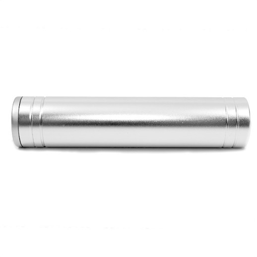 Мобільна батарея DOCA 2600mAh silver з ліхтарем