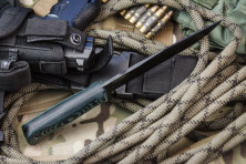 Ніж Kizlyar Supreme Intruder чорний, сталь 440C, рукоять микарта