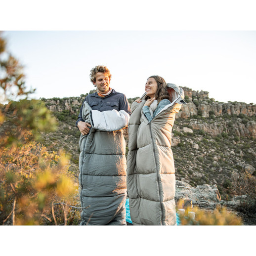 Спальний мішок з капюшоном Naturehike M300 NH20MSD02, зелений, правий