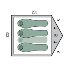 Намет тримісний Pinguin Serac Green (PNG 133)