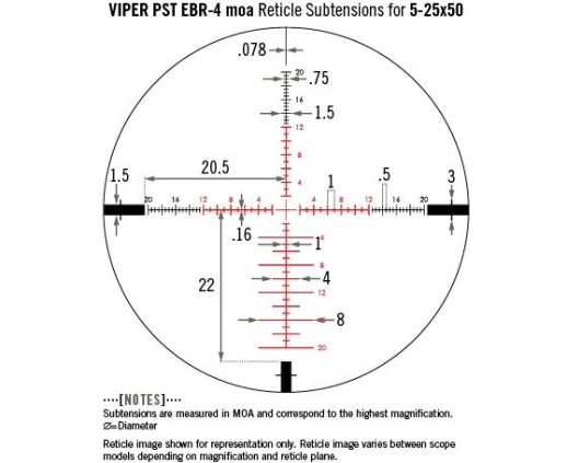 Приціл оптичний приціл оптичний Vortex Viper PST Gen II 5-25x50 SFP EBR-4 MOA (PST-5251)