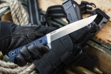 Ніж Kizlyar Supreme Intruder сатин, сталь 440C, рукоять микарта