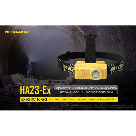 Ліхтар налобний вибухозахищений Nitecore HA23-EX (Cree XP-G, 100 люмен, 3 режими, 2xAA)