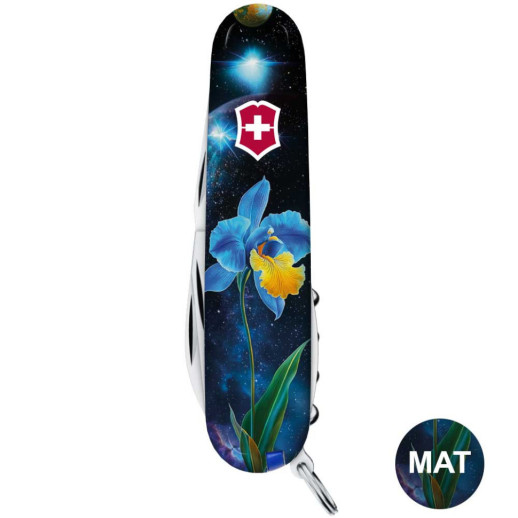 Складаний ніж Victorinox CAMPER DESIGN Блакитно-жовтий ірис