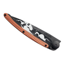 Ніж deejo Tattoo Wood Black 37 г, рожеве дерево, 