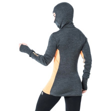 Худі жіноче Aclima WarmWool Hood Sweater Woman Marengo /MuskMelon