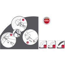 Парасолька Knirps US.050 Red хутро /складаний /6спіц /D90x21см