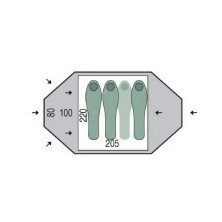 Намет тримісний Pinguin Taifun 3, Green (PNG 134.3)