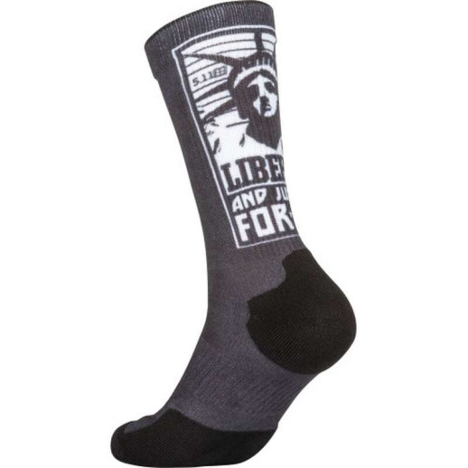 Шкарпетки 5.11 Tactical Sock&Awe Crew Liberty, чорні, M (10041AD)