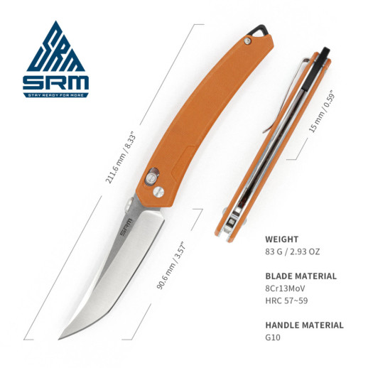Ніж складаний SRM 9211-GJ, помаранчевий