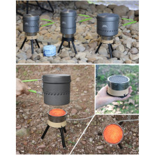 Набір туристичного посуду (каструля + сковорідка) BRS-TS19A, 1л, алюміній