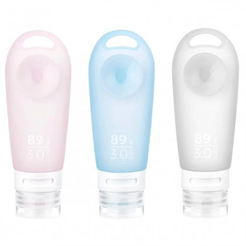Дорожній набір Silicone bottle 3pc * 89 ml Naturehike NH20LY012 pink /white /blue