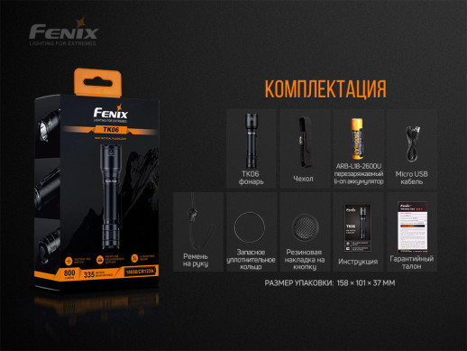 Ліхтар Fenix TK06 Luminus SST20 L4 (сліди використання+вітринний зразок)