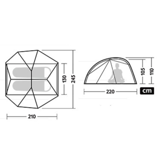 Намет двомісний ультралегкий Naturehike Star River UL CNK2450WS022, коричневий