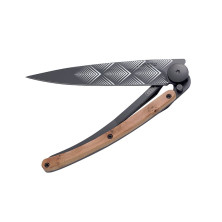 Ніж deejo Tattoo Wood Black 37 г, ялівець, 