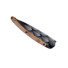 Ніж deejo Tattoo Wood Black 37 г, ялівець, 