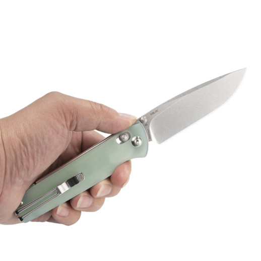 Ніж складаний SRM Terrier 258L-GC, напівпрозорий зелений