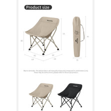 Стілець складаний Naturehike Stellaluna T04 CNK2550JJ022, вуглецева сталь, чорний
