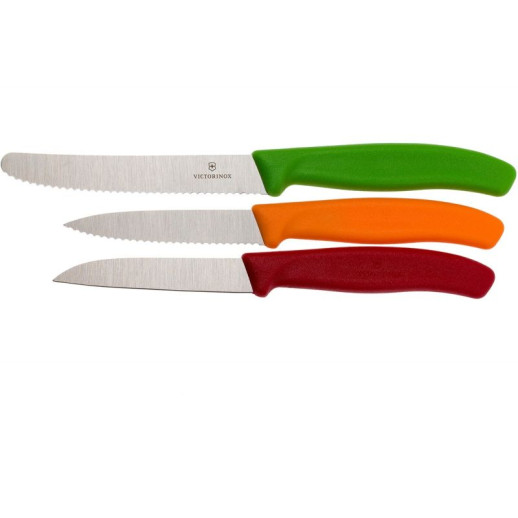 Набір кухонний Victorinox SwissClassic Paring Set 3 ножа з кольоровими ручками (6.7116.32)