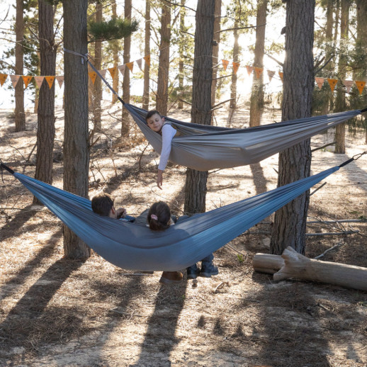 Гамак надлегкий Naturehike подвійний NH21DC011, біло-зелений