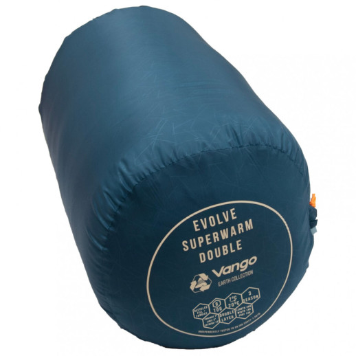 Спальний мішок Vango Evolve Superwarm Single /+2°C Moroccan Blue Left (SBREVOLVEM23TJ8)