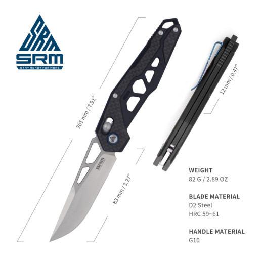 Ніж складаний SRM 9225-KB, чорний