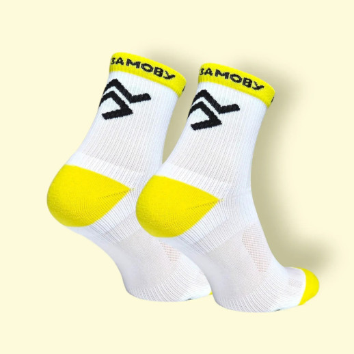 Компресійні шкарпетки захисні літні Protector ShortDry Ultra жовто-білі БІЖУ ЗА МОВУ M 40-43