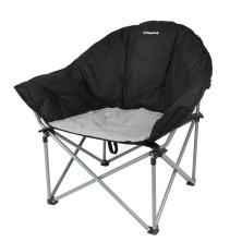 Шезлонг kingcamp надпотужний сталевий складаний стілець (Kc3976) чорний /сірий
