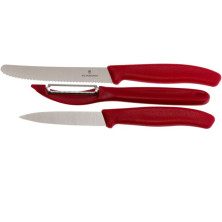 Набір кухонний Victorinox SwissClassic Paring Set 3шт з червоною ручкою (6.7111.31)