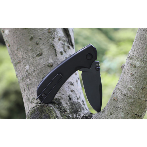 Ніж складаний кишеньковий Ruike P736-AB, (7.5 см) 14C28N / алюміній, чорний
